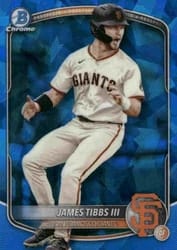 2025 Bowman Sapphire Edition Base Set James Tibbs III #BCP-39 card