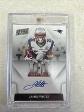 2022 Panini Select Super Bowl Signatures James White #SBLI-JW card