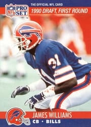1990 Pro Set Base Set James Williams #684 card