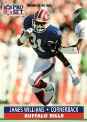 1991 Pro Set Base Set James Williams #87 card