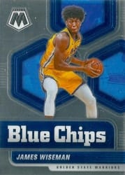 2020-21 Panini Mosaic Blue Chips James Wiseman #12 card