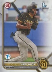 2022 Bowman 1st Edition Base Set James Wood #BPPF-108 card