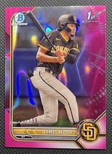2022 Bowman Chrome Prospects James Wood Lava Refractor #BCP-108 card