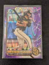 2022 Bowman Chrome Prospects James Wood Purple RayWave Refractor #BCP-108 card