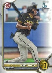 2022 Bowman Prospects James Wood #BP-108 card