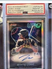 2022 Bowman's Best UFO Autographs James Wood #UFOA-JW card