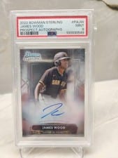 2022 Bowman Sterling Prospect Autographs James Wood #PA-JW card