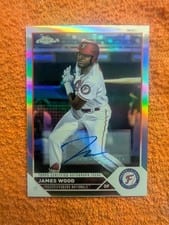 2023 Topps Pro Debut Chrome Autographs Refractor James Wood #PDC-119 card