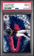 2025 Bowman Crystalized James Wood #BWC-15 card