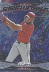 2025 Panini Prizm Fireworks James Wood #19 card