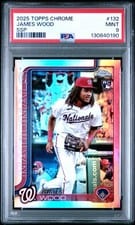 2025 Topps Chrome James Wood SSP #132 card