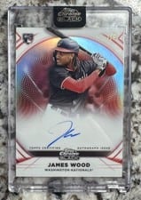 2025 Topps Chrome Black Ivory Autographs James Wood #IVA-JW card