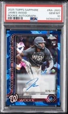 2025 Topps Chrome Sapphire Rookie Autographs Sapphire James Wood #RA-JWO card