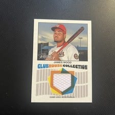 2025 Topps Heritage Clubhouse Collection Relics James Wood #CCR-JW card