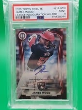 2025 Topps Tribute League Inauguration Autographs James Wood #LIA-JWO card