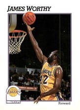 1991-92 Hoops Base Set James Worthy #106 card