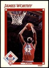1991-92 Hoops Base Set James Worthy #272 card