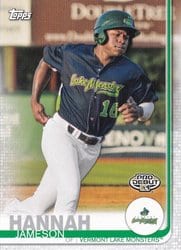 2019 Topps Pro Debut Base Set Jameson Hannah #188 card
