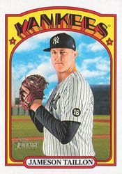 2021 Topps Heritage Base Set Jameson Taillon #607 card