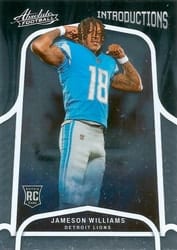 2022 Panini Absolute Introductions Jameson Williams #INT-7 card