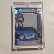 2022 Panini Black Sizeable Signatures Rookie Jersey Jameson Williams #SSR-JWI card