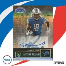 2022 Panini Honors Signatures Jameson Williams #40 card