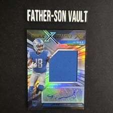 2022 Panini XR Rookie Xcellence Autograph Swatches Jameson Williams #RXE-JW card