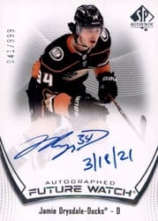 2021-22 SP Authentic Base Set Jamie Drysdale #132 card