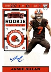 2019 Panini Contenders Base Set Jamie Gillan #297 card