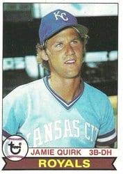 1979 Topps Base Set Jamie Quirk #26 card