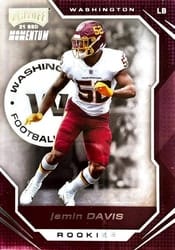 2021 Panini Chronicles Playoff Momentum Rookies Jamin Davis #PMR-39 card