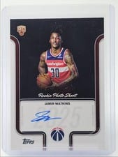 2025-26 Topps Rookie Photo Shoot Autographs Jamir Watkins #RP-JW card