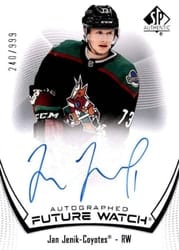 2021-22 SP Authentic Base Set Jan Jenik #127 card