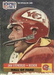 1991 Pro Set Base Set Jan Stenerud #31 card