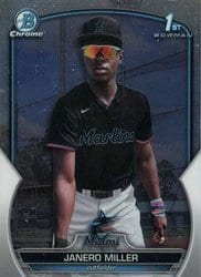 2023 Bowman Chrome Prospects Janero Miller #BCP-184 card