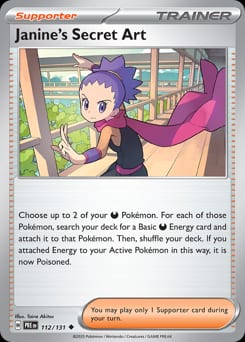 Prismatic Evolutions Janine's Secret Art #112 card