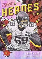 2020 Panini Prestige Heroes Jared Allen #HE-JA card