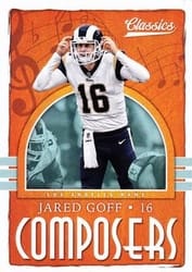 2018 Panini Classics Composers Jared Goff #25 card