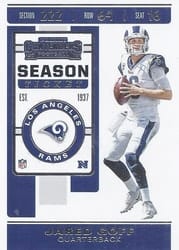 2019 Panini Contenders Base Set Jared Goff #96 card