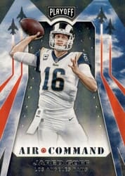 2019 Panini Playoff Air Command Jared Goff #18 card