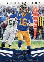 2019 Panini Prestige Impressions Jared Goff #IP-JG card