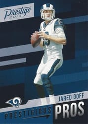 2019 Panini Prestige Prestigious Pros Jared Goff #PP-JG card