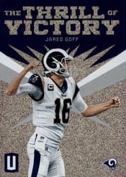 2019 Panini Unparalleled The Thrill of Victory Jared Goff #TV-JGO card