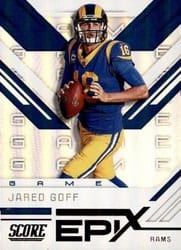2019 Score Epix Game Jared Goff #EG-1 card