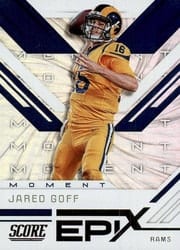 2019 Score Epix Moment Jared Goff #EM-1 card