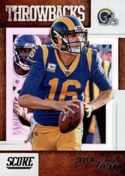 2019 Score Throwbacks Jared Goff #T-8 card