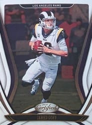 2020 Panini Certified Base Set Jared Goff #42 card