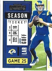 2020 Panini Contenders Base Set Jared Goff #52 card