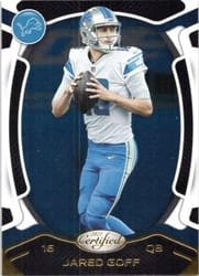 2021 Panini Certified Base Set Jared Goff #67 card