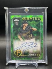 2024 Topps Chrome Update Sapphire Edition Autographs Jared Jones #USA-JJ card